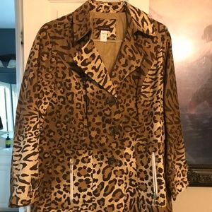 Leopard print fully lined jacket - Size 1X